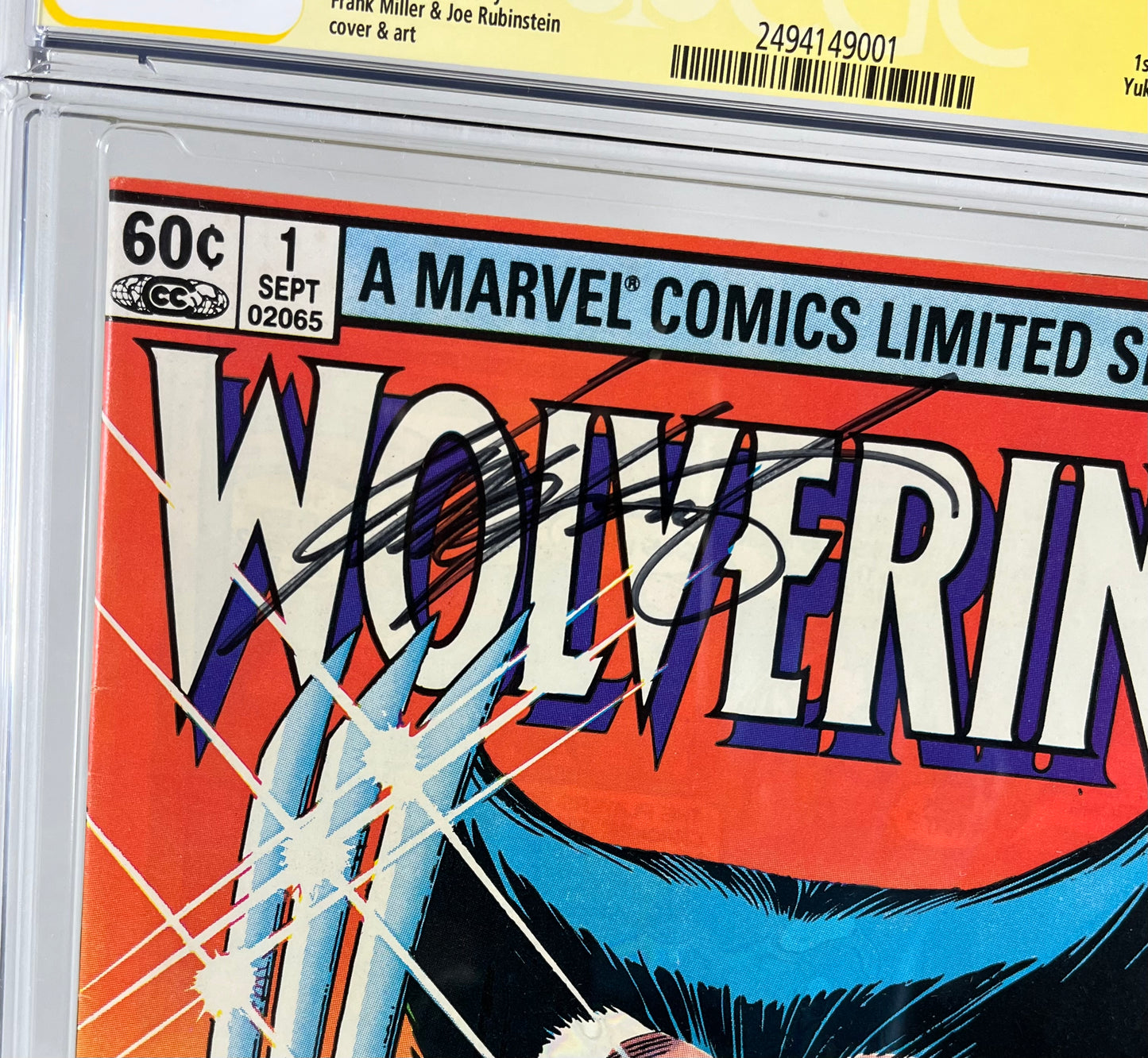 WOLVERINE LIMITED SERIES #1 CGC SS 8.5 - 1982 - NEWSSTAND EDITION - SIGNED BY CHRIS CLAREMONT - MARVEL COMICS