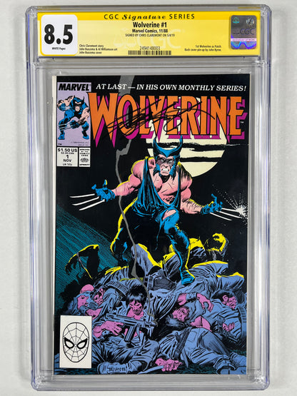 WOLVERINE #1 CGC SS 8.5 - 1988 - SIGNED BY CHRIS CLAREMONT - MARVEL COMICS