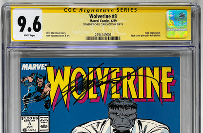 WOLVERINE #8 CGC SS 8.5 - 1989 - SIGNED BY CHRIS CLAREMONT - MARVEL COMICS