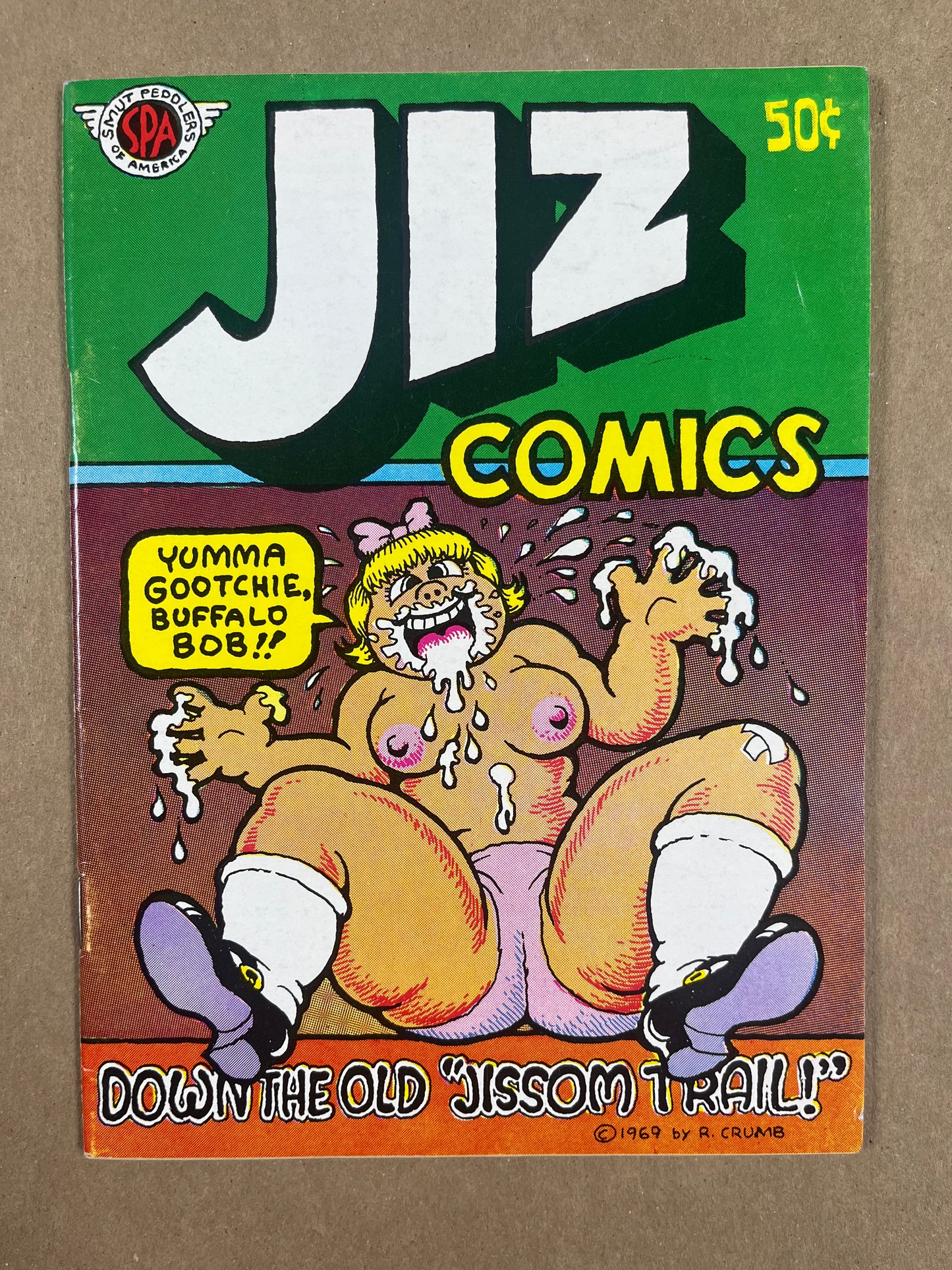 JIZ COMICS #nn - 2ND PRINT - 1972 - VF- - R. CRUMB COVER, ART, & STORIES - UNDERGROUND COMICS - ADULTS ONLY