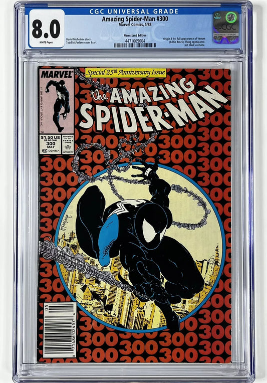 AMAZING SPIDER-MAN #300 CGC 8.0 - 1988 - NEWSSTAND EDITION - 1ST FULL APPEARANCE OF VENOM