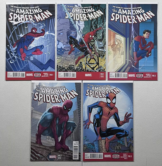 AMAZING SPIDER-MAN #700.1 700.2 700.3 700.4 & 700.5 + VARIANTS LOT - JTC - LEE