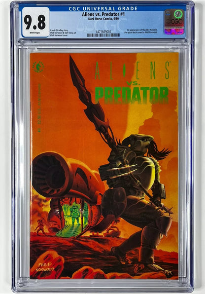 ALIENS VS. PREDATOR #1 CGC 9.8 - 1990 - 1ST PRINT - 1ST APPEARANCE OF MACHIKO NOGUCHI