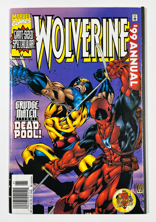 WOLVERINE 1999 #nn - ANNUAL - 1999 - FN/VF - DEADPOOL & WOLVERINE BATTLE COVER - MARVEL COMICS