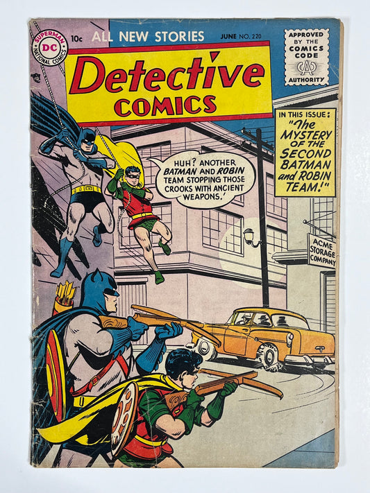 DETECTIVE COMICS #220 - 1955 - FR/GD - MYSTERY OF THE SECOND BATMAN AND ROBIN - GOLDEN AGE