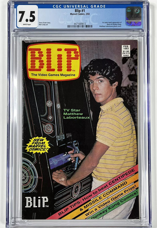 BLIP #1 CGC 7.5 - 1983 - 1ST COMIC BOOK APPEARANCE OF MARIO & DONKEY KONG - MARVEL COMICS