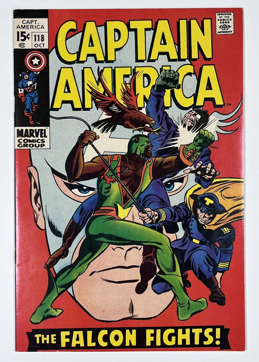 CAPTAIN AMERICA #118 - 1969 - FN/VF - 2ND APPEARANCE OF THE FALCON - SILVER AGE