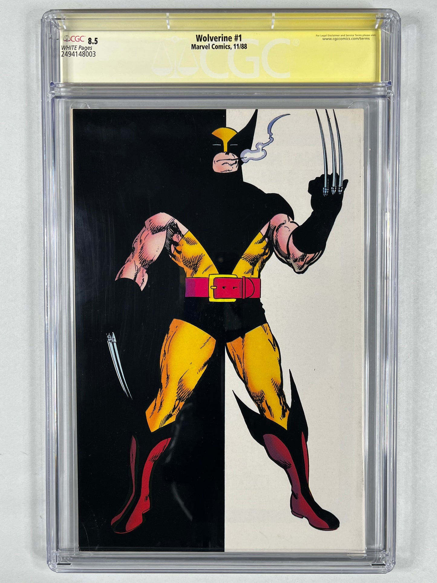 WOLVERINE #1 CGC SS 8.5 - 1988 - SIGNED BY CHRIS CLAREMONT - MARVEL COMICS