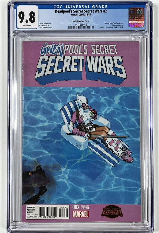 DEADPOOL'S SECRET SECRET WARS #2 CGC 9.8 - 2015 - CHRIS BACHALO VARIANT - 1ST APPEARANCE OF GWENPOOL