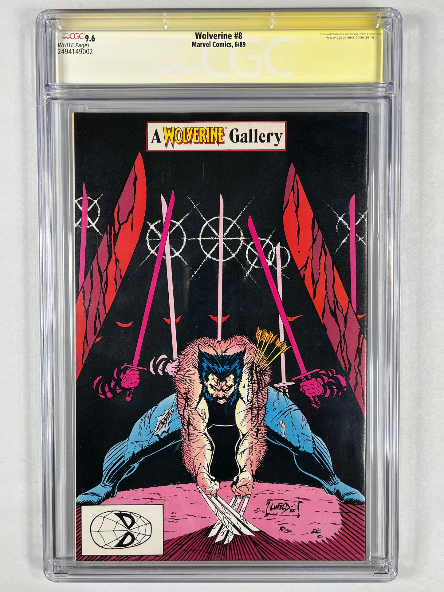 WOLVERINE #8 CGC SS 8.5 - 1989 - SIGNED BY CHRIS CLAREMONT - MARVEL COMICS