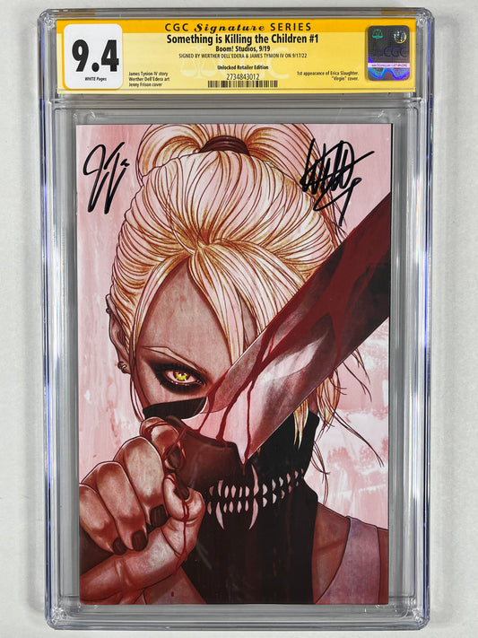 SOMETHING IS KILLING THE CHILDREN #1 CGC SS 9.4 - 2019 - UNLOCKED RETAILER EDITION - SIGNED BY WERTHER DELL'EDERA & JAMES TYNION IV