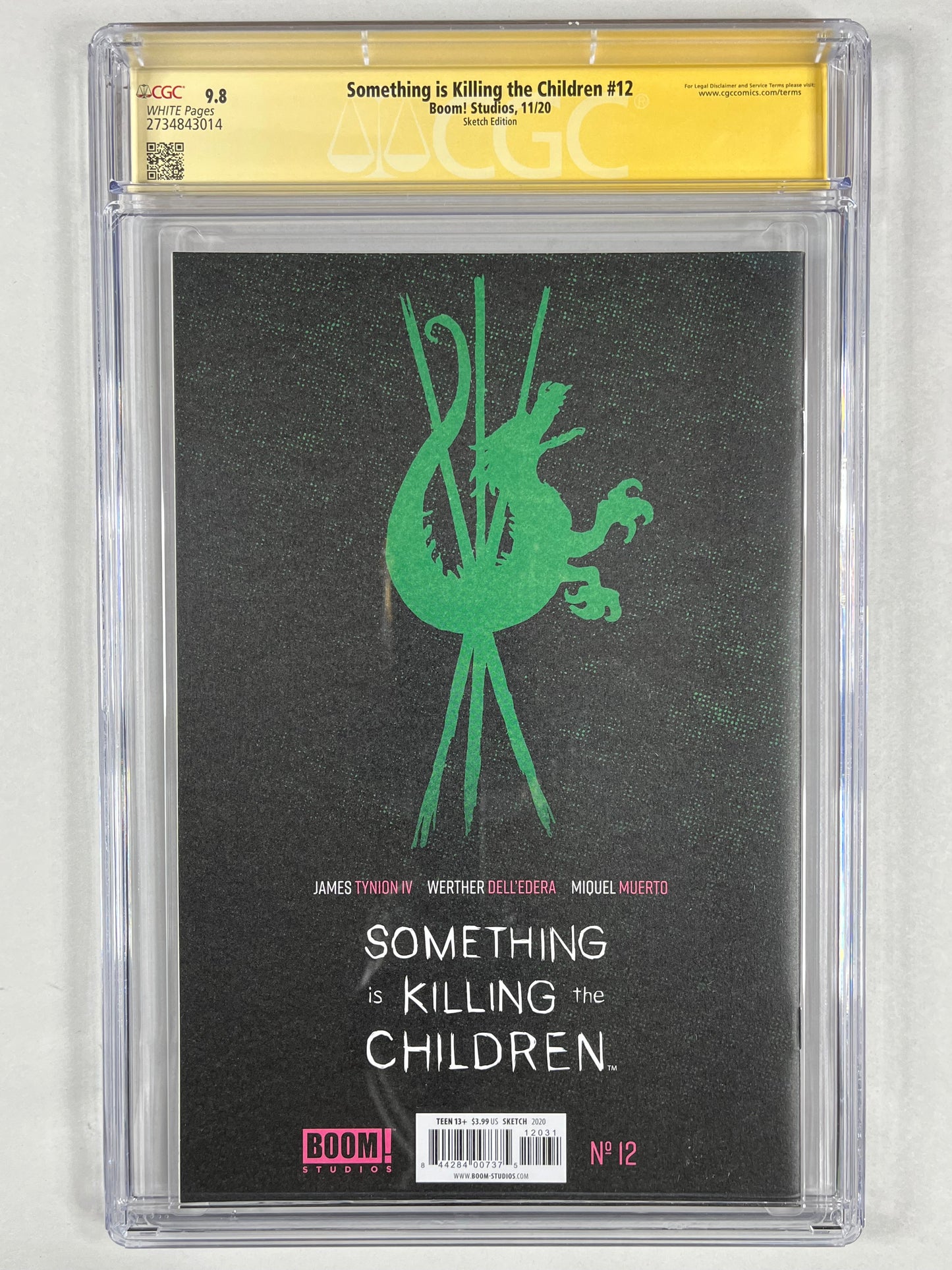 SOMETHING IS KILLING THE CHILDREN #12 CGC SS 9.8 - 2020 - SKETCH EDITION - SIGNED & SKETCH BY WERTHER DELL'EDERA & JAMES TYNION IV