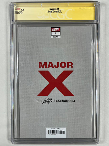 MAJOR X #1 CGC SS 9.8 - 2019 - ROBLIEFELDCREATIONS.COM EDITION A - SIGNED 2x BY ROB LIEFELD - MARVEL COMICS