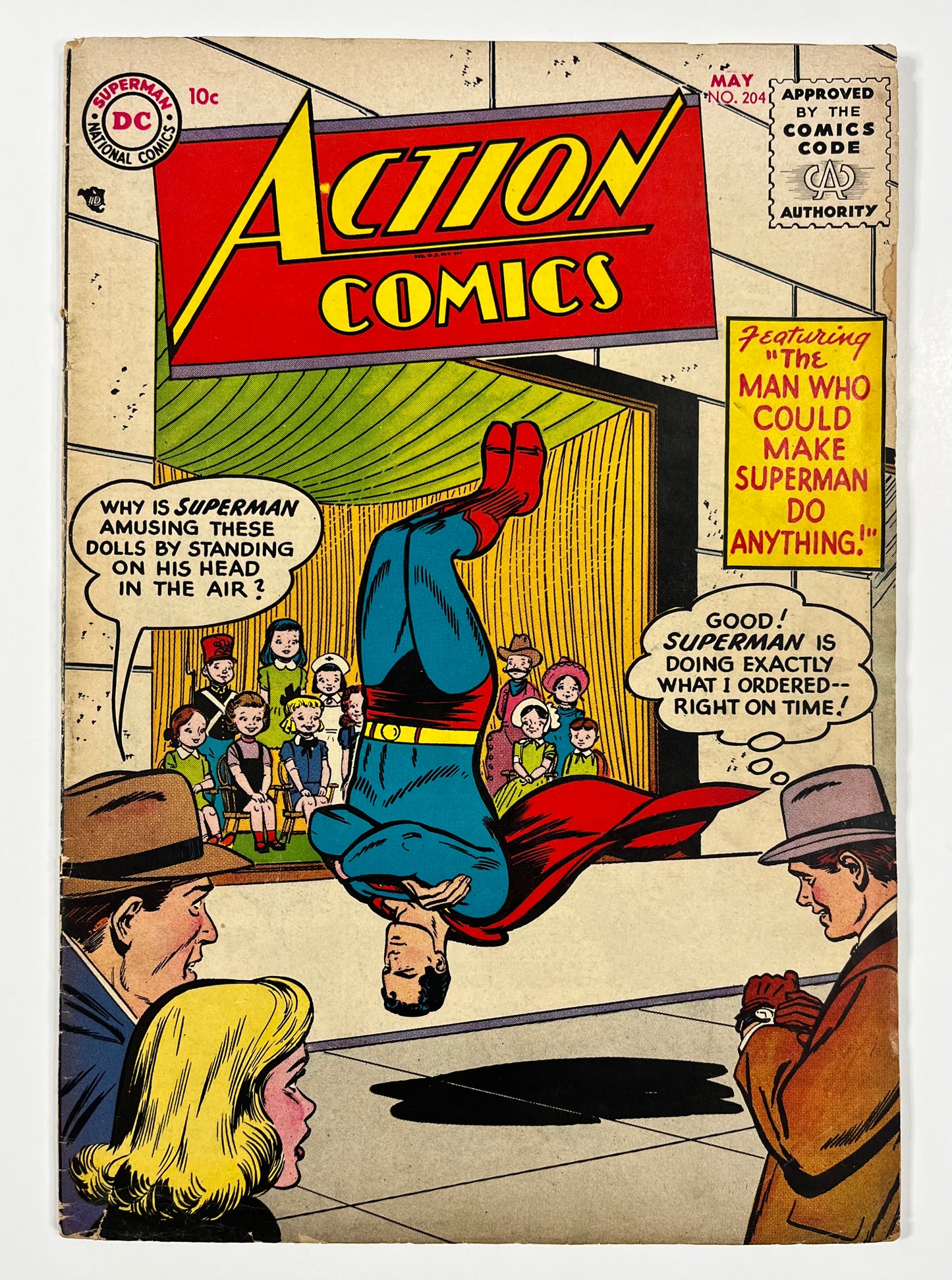 ACTION COMICS #204 - 1955 - VG - THE MAN WHO COULD MAKE SUPERMAN DO ANYTHING - GOLDEN AGE