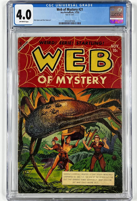 WEB OF MYSTERY #21 CGC 4.0 - 1953 - GOLDEN AGE - MYSTERY - HORROR - HTF