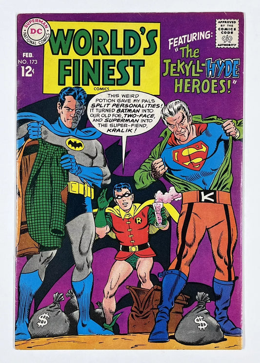 WORLD'S FINEST #173 - 1968 - FN - BATMAN DRESSES UP AS TWO-FACE - PRE-DATES BATMAN #234