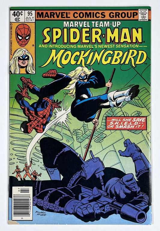 MARVEL TEAM-UP #95 - 1980 - VG+ - NEWSSTAND EDITION - 1ST APPEARANCE OF MOCKINGBIRD